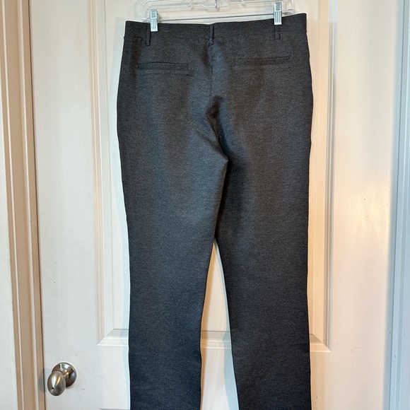 Quince Charcoal Grey PullOn Ponte Elastic Waistband Straight Leg Trouser Pants. - Picture 5 of 8
